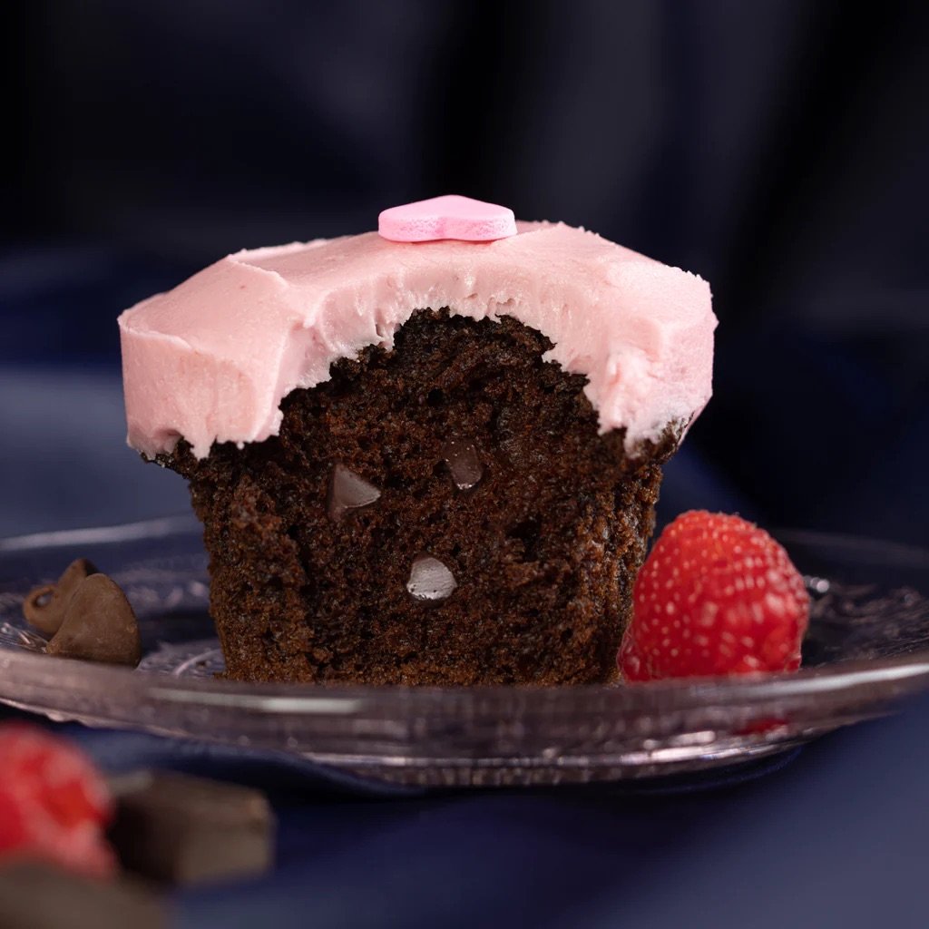 Raspberry Chocolate Chip Cupcake