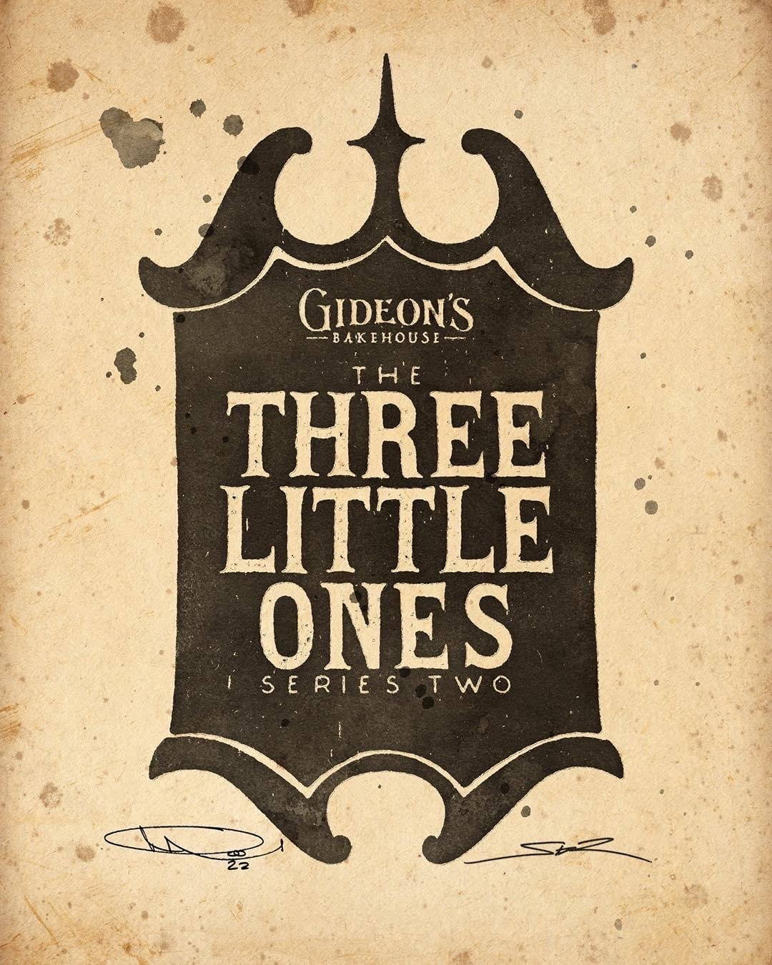 The Three Little Ones Art Print Set Nameplate Gideon's Bakehouse Disney Springs October 2022 Merchandise.JPG