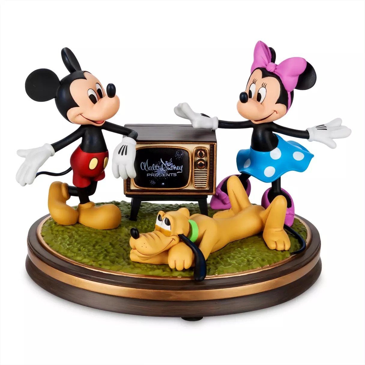Mickey &amp; Minnie with Pluto Light-Up Musical Figure