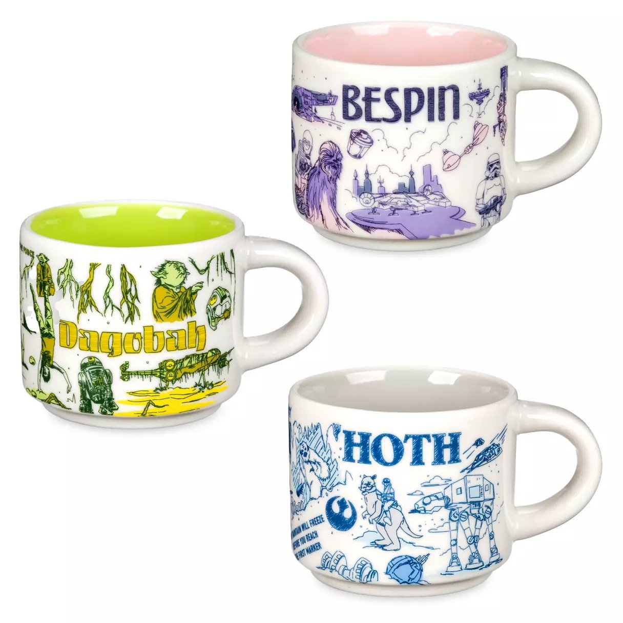 Dagobah, Bespin, and Hoth Starbucks Mug Ornament Set