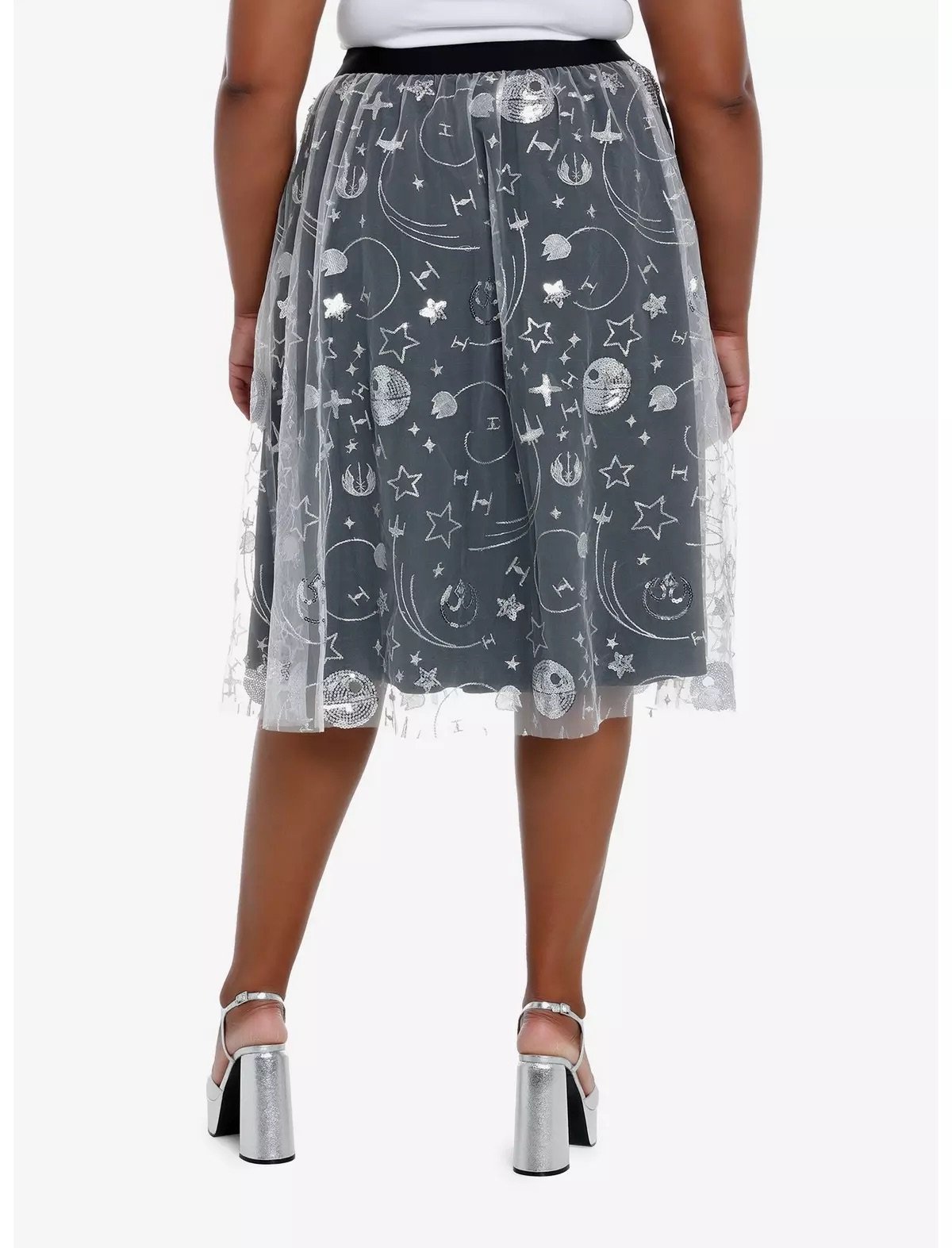 Plus Retro Midi Skirt