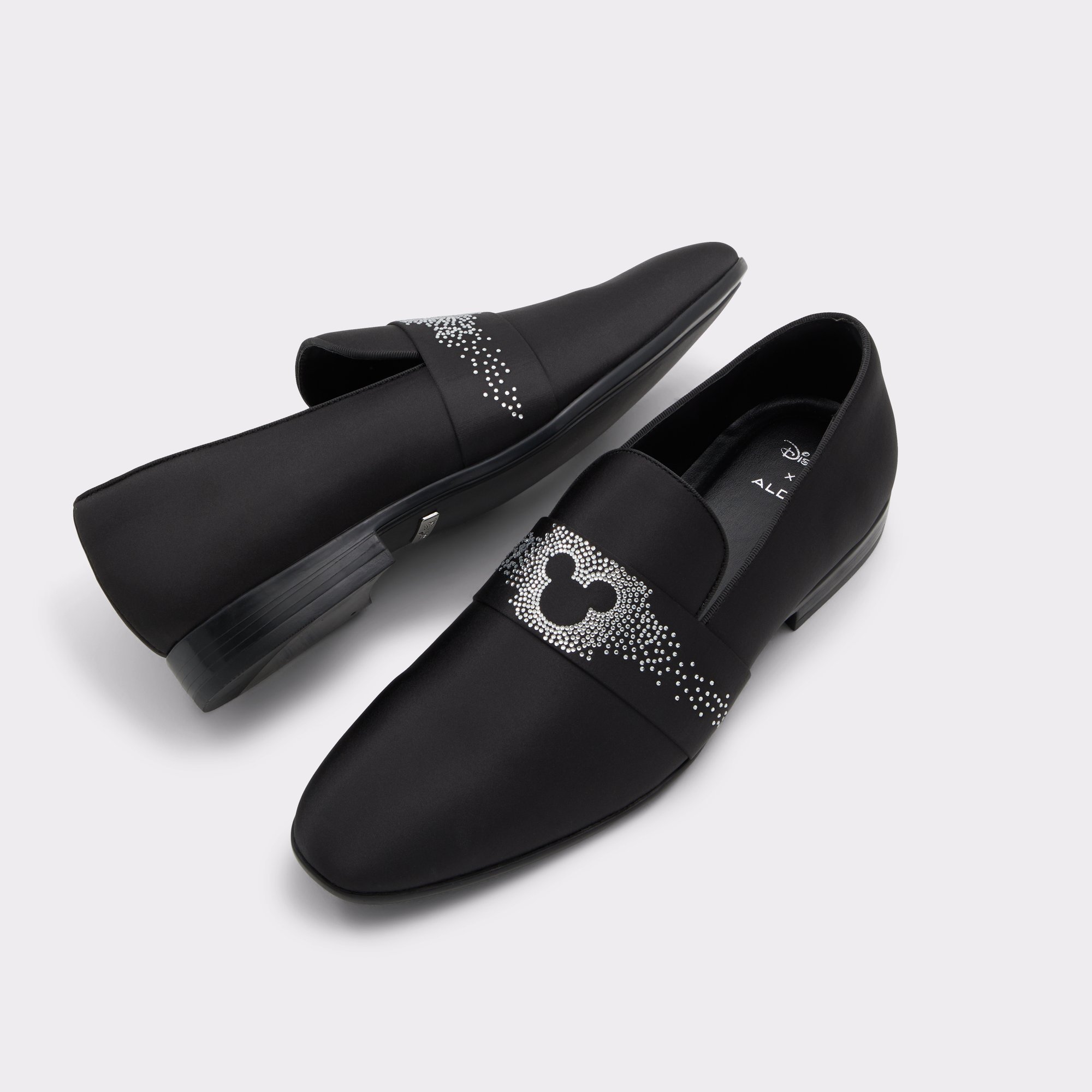 Slip-On Black Satin Loafer