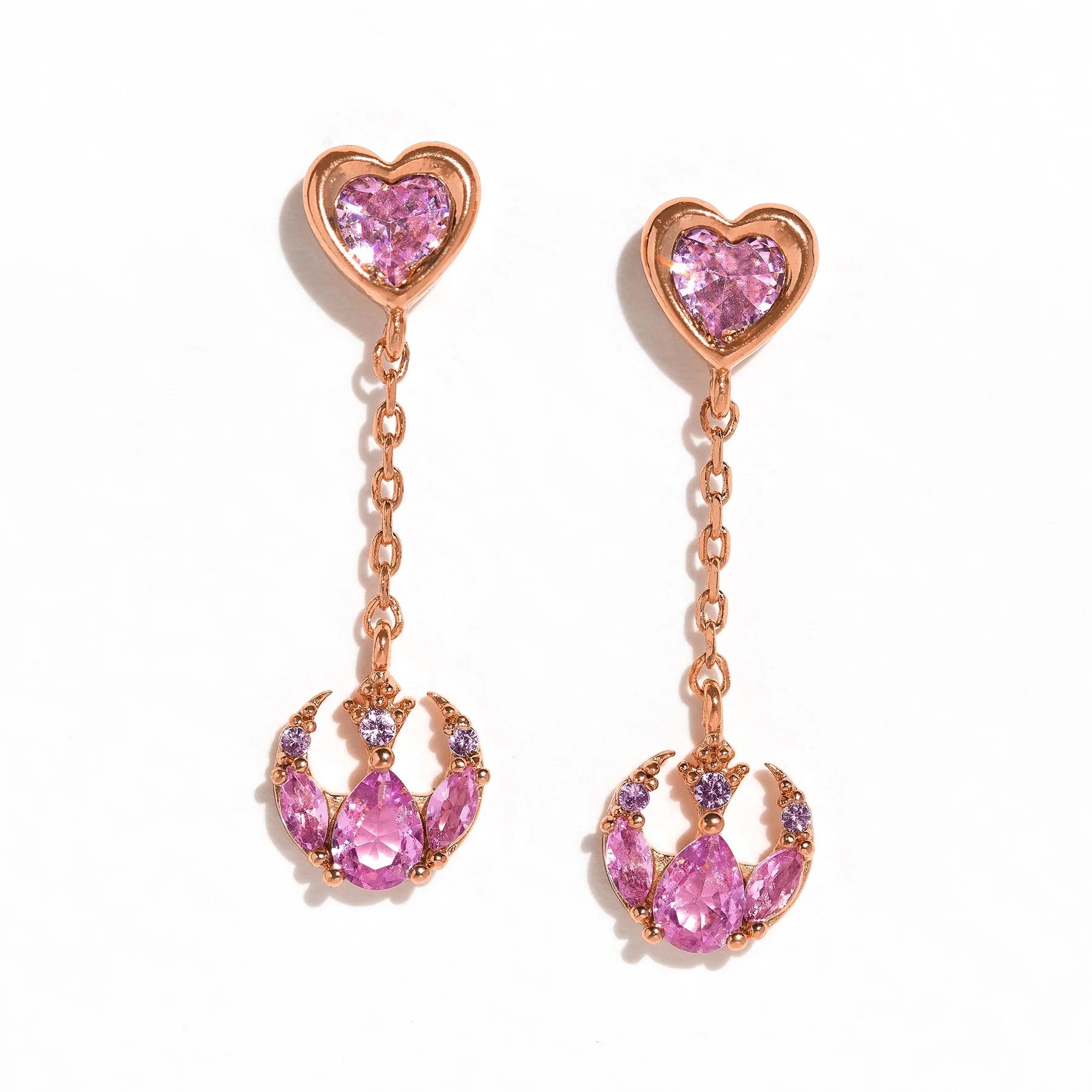 Star Wars Rebel Hearts Rose Gold Earrings