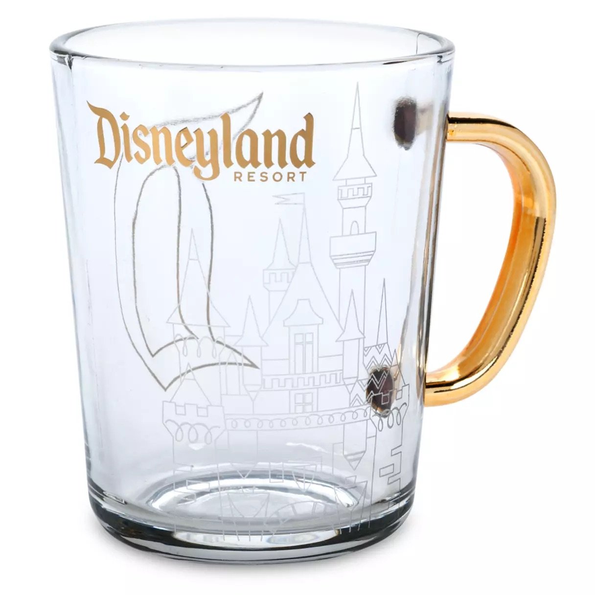 Sleeping Beauty Castle Disneyland Glass Mug