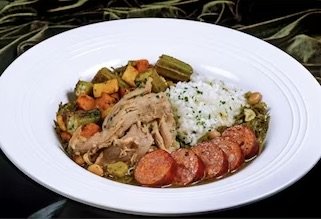 7 Greens Gumbo with Chicken &amp; Andouille Sausage