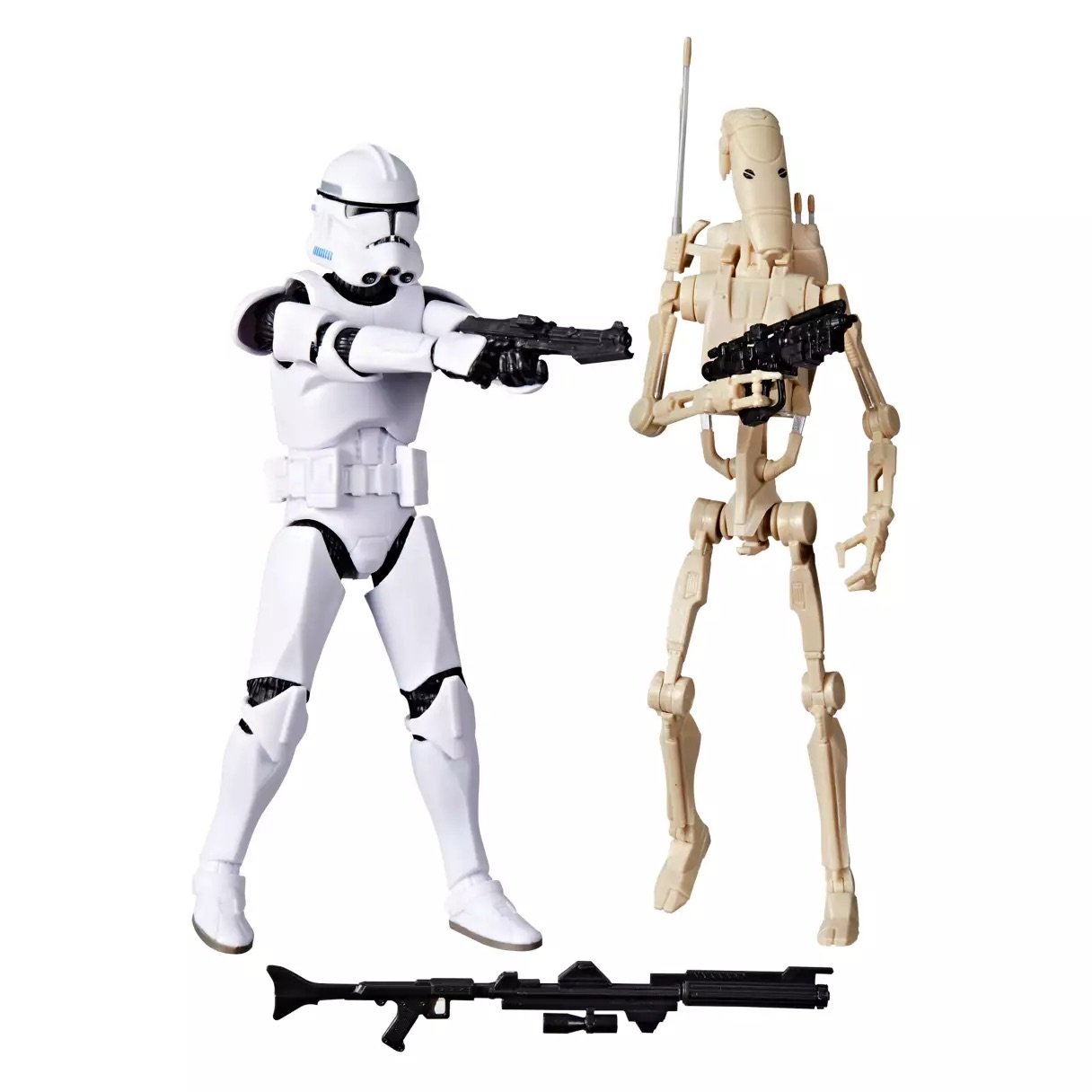 Phase II Clone Trooper &amp; Battle Droid Action Figure Set