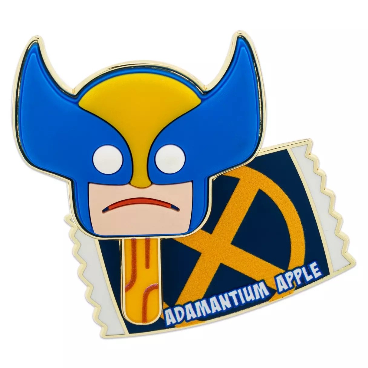 Wolverine Adamantium Apple Superpower Pops Pin