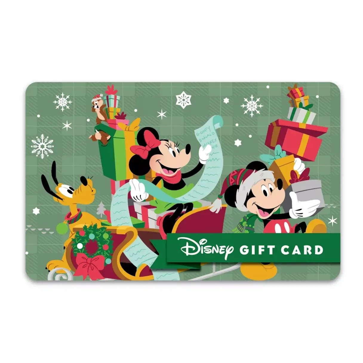 Mickey &amp; Friends Nice List Disney Gift Card