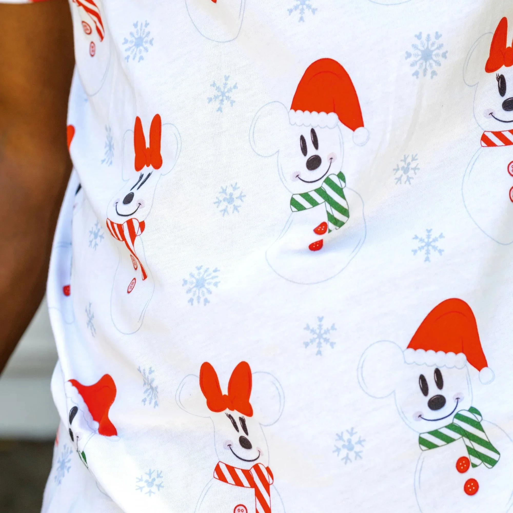 Mickey &amp; Minnie Snowman AOP T-Shirt