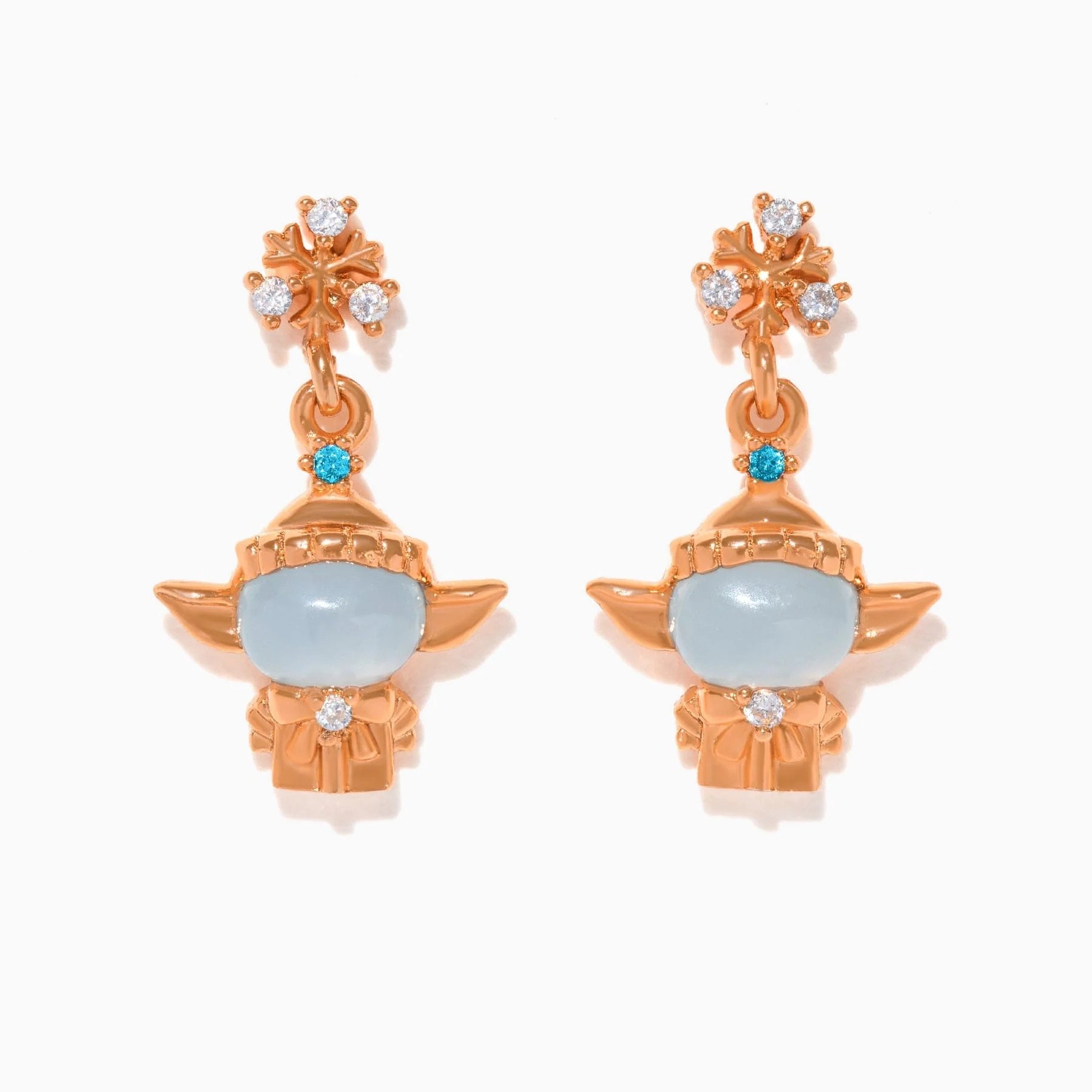 Grogu's Galactic Getaway Earrings - Rose Gold
