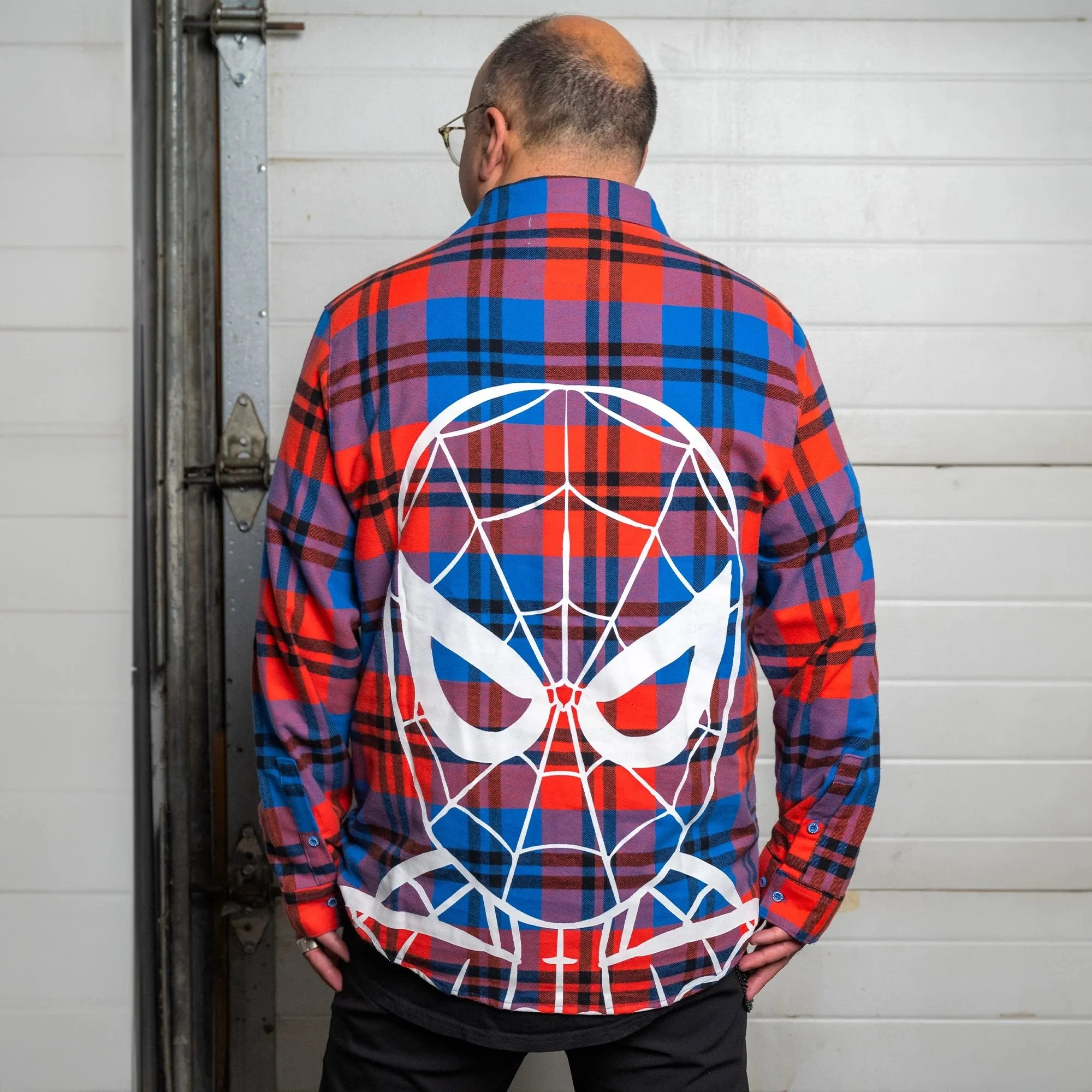 Spider-Man Print Flannel Shirt