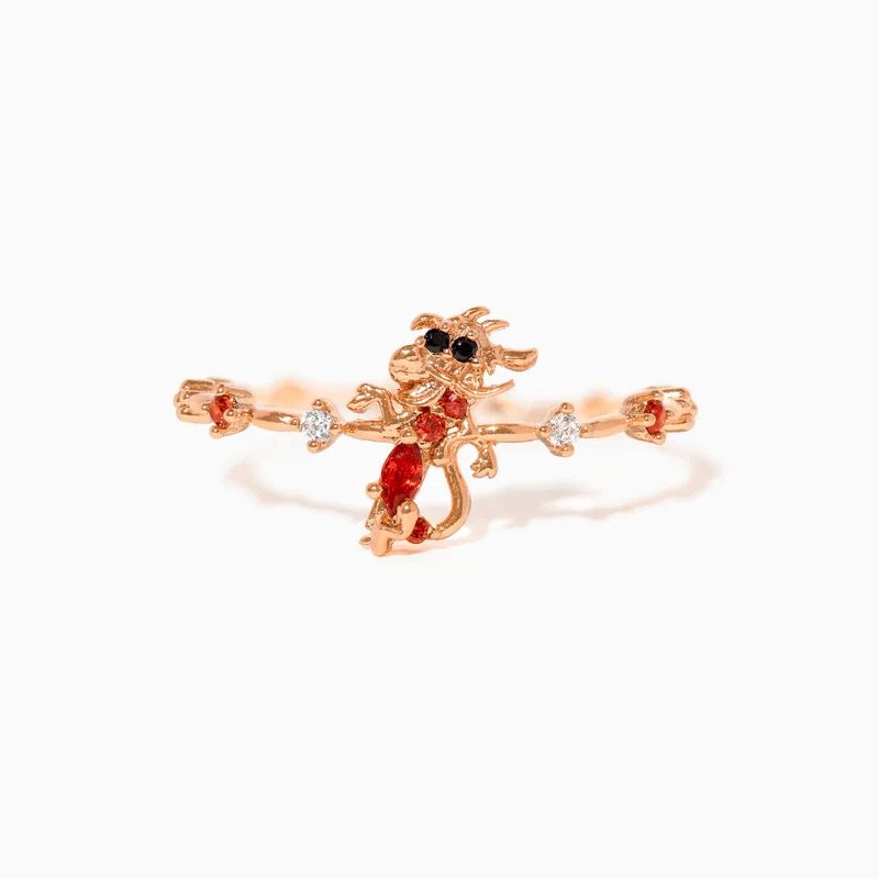 Mulan Mushu Ring - Rose Gold