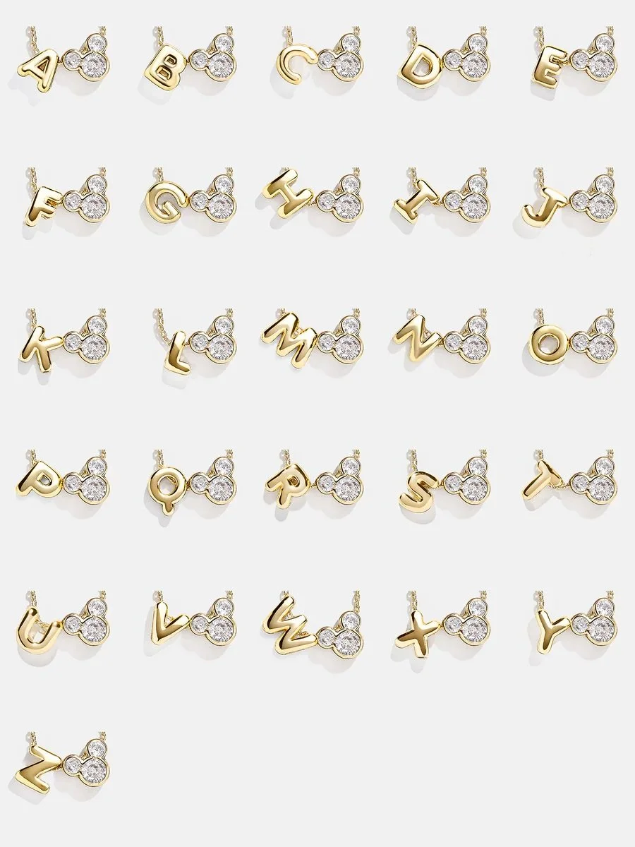 Mickey Initial Necklace