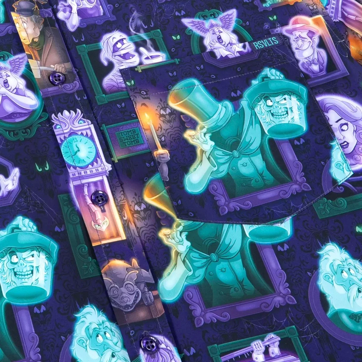 The Haunted Mansion Button Down Shirt for Men by RSVLTS Disney Store Disney Parks RSVLTS Merchandise May 2025 Print.jpeg