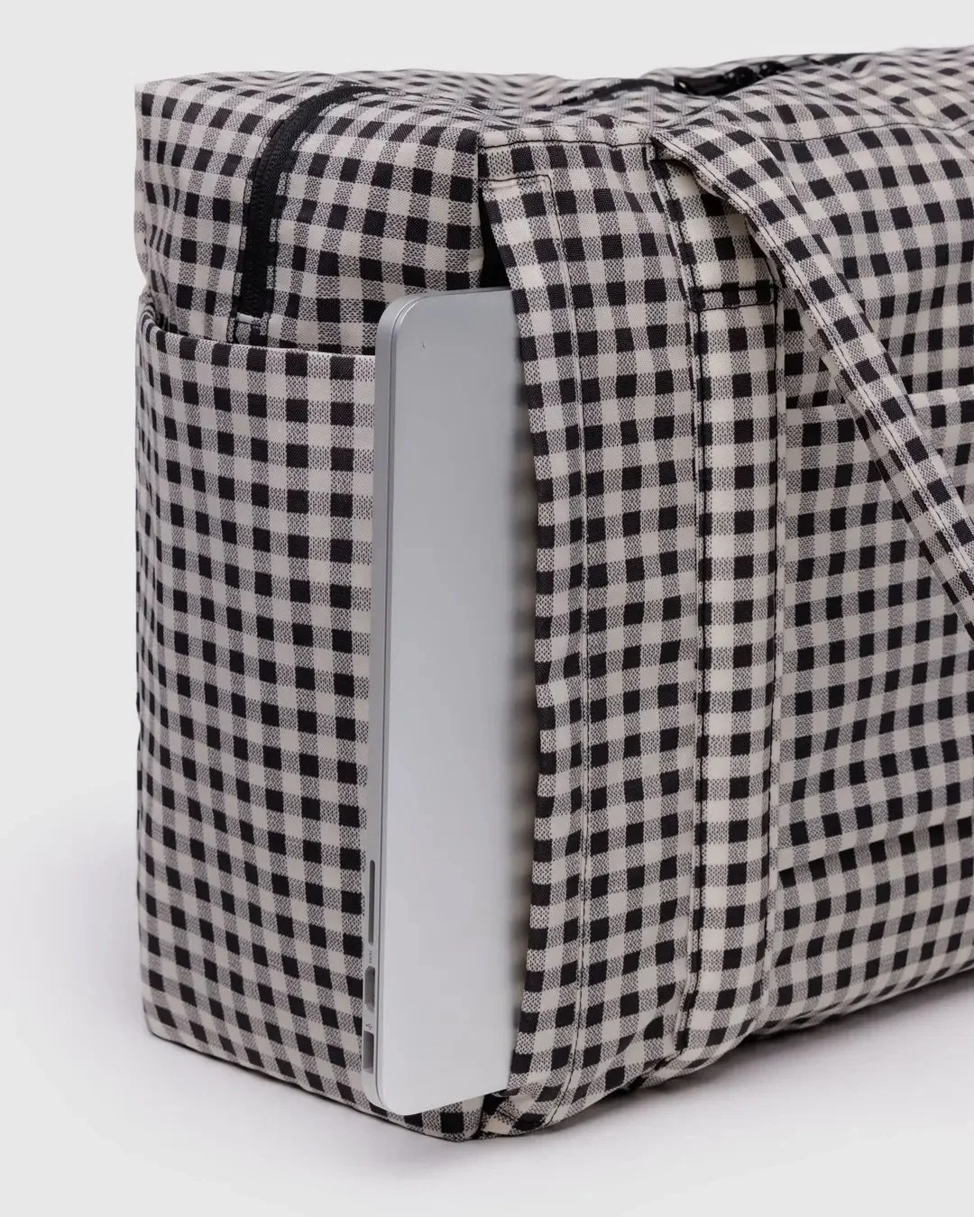 Black &amp; White Gingham Small Cloud Carry-On