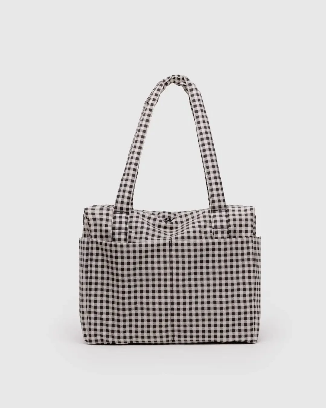 Black &amp; White Gingham Small Cloud Carry-On