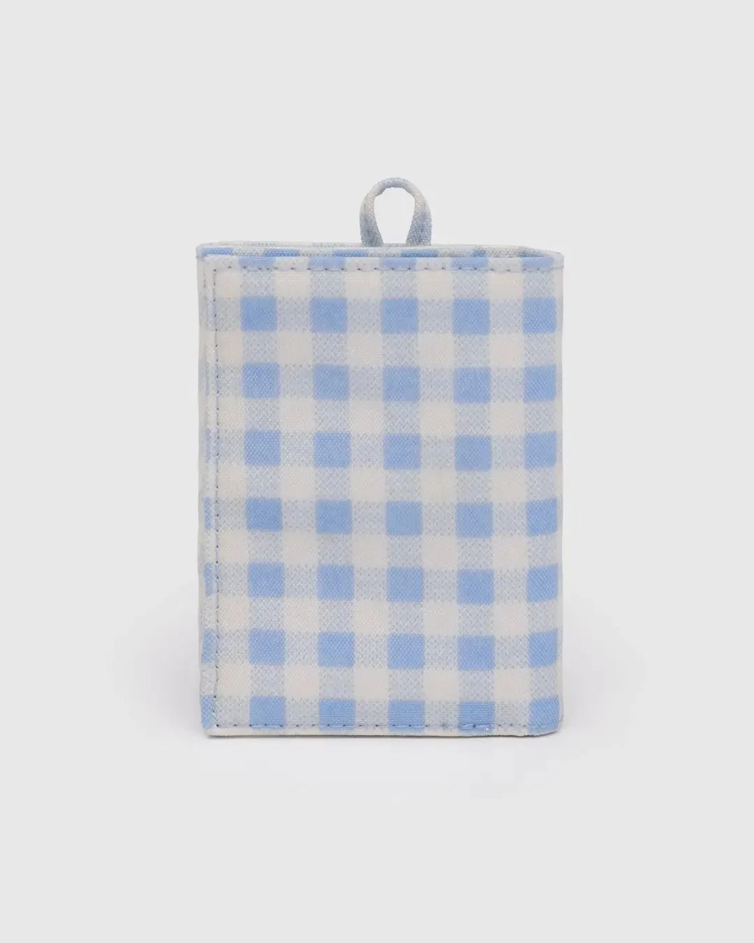 Light Blue Gingham Snap Wallet