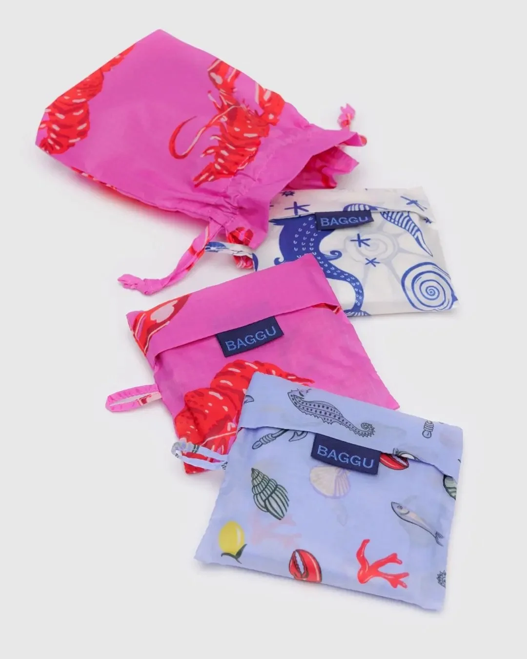 Sea Creatures Standard Baggu Set of 3