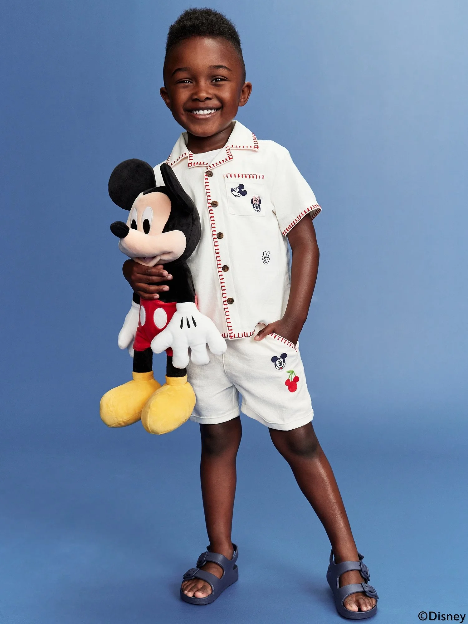 Toddler Boys Disney Linen-Blend Shirt &amp; Shorts Set