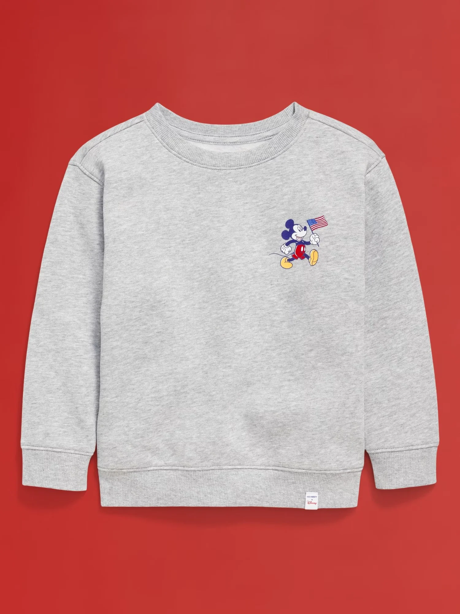 Toddler Mickey Oversized Flag Graphic Sweatshirt