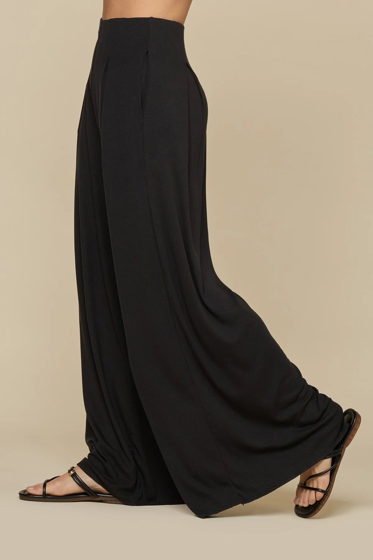Black Go with the Flow Wide Leg Pant