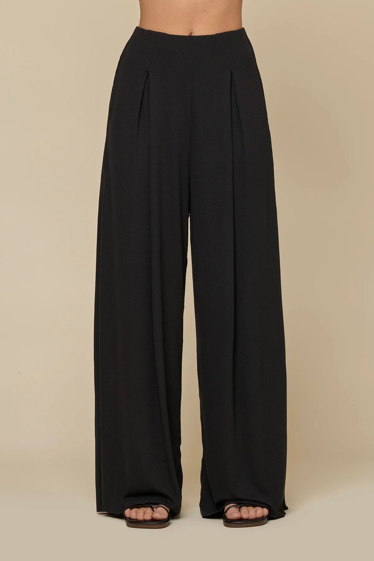 Black Go with the Flow Wide Leg Pant