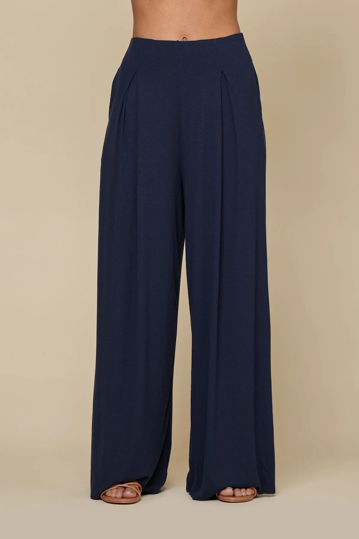 Cosmic Navy Go with the Flow Wide Leg Pant