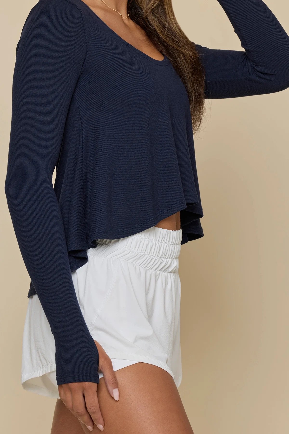 Cosmic Navy Go with the Flow Long Sleeve Top