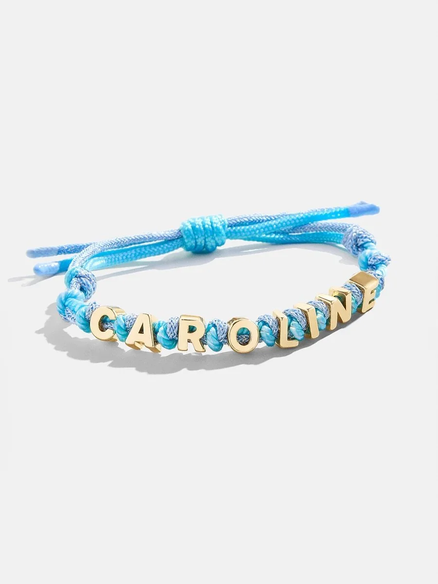 Blue &amp; Light Purple Paracord Nameplate Bracelet