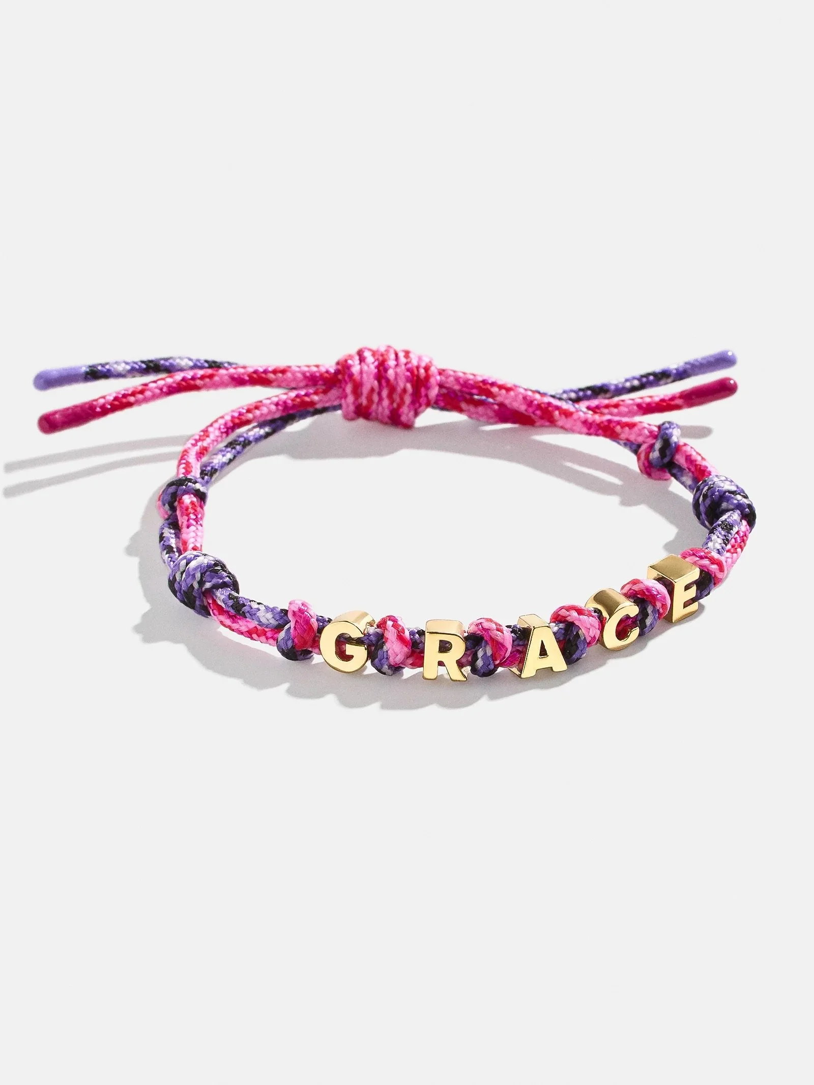 Purple &amp; Pink Paracord Nameplate Bracelet