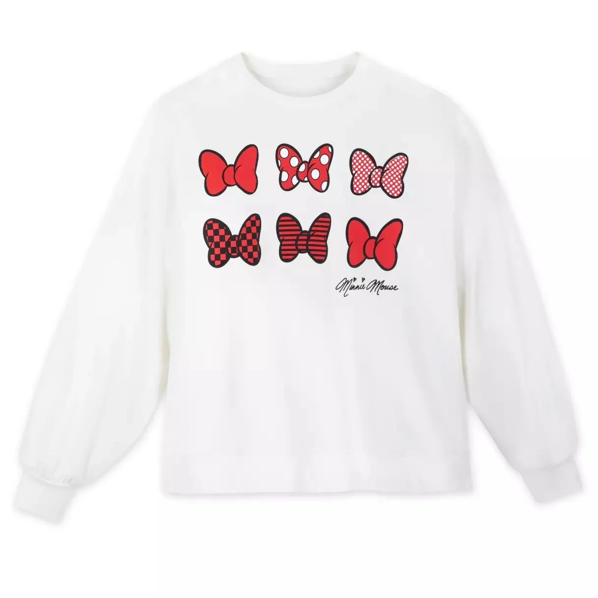 Minnie Bow Fashion Pullover Crew