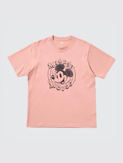 Mickey Faces Pink UT Graphic T-Shirt