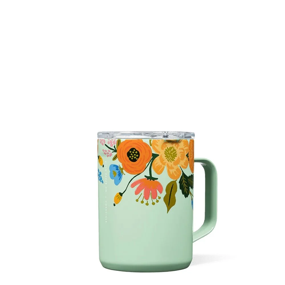 Mint Lively Floral Coffee Mug