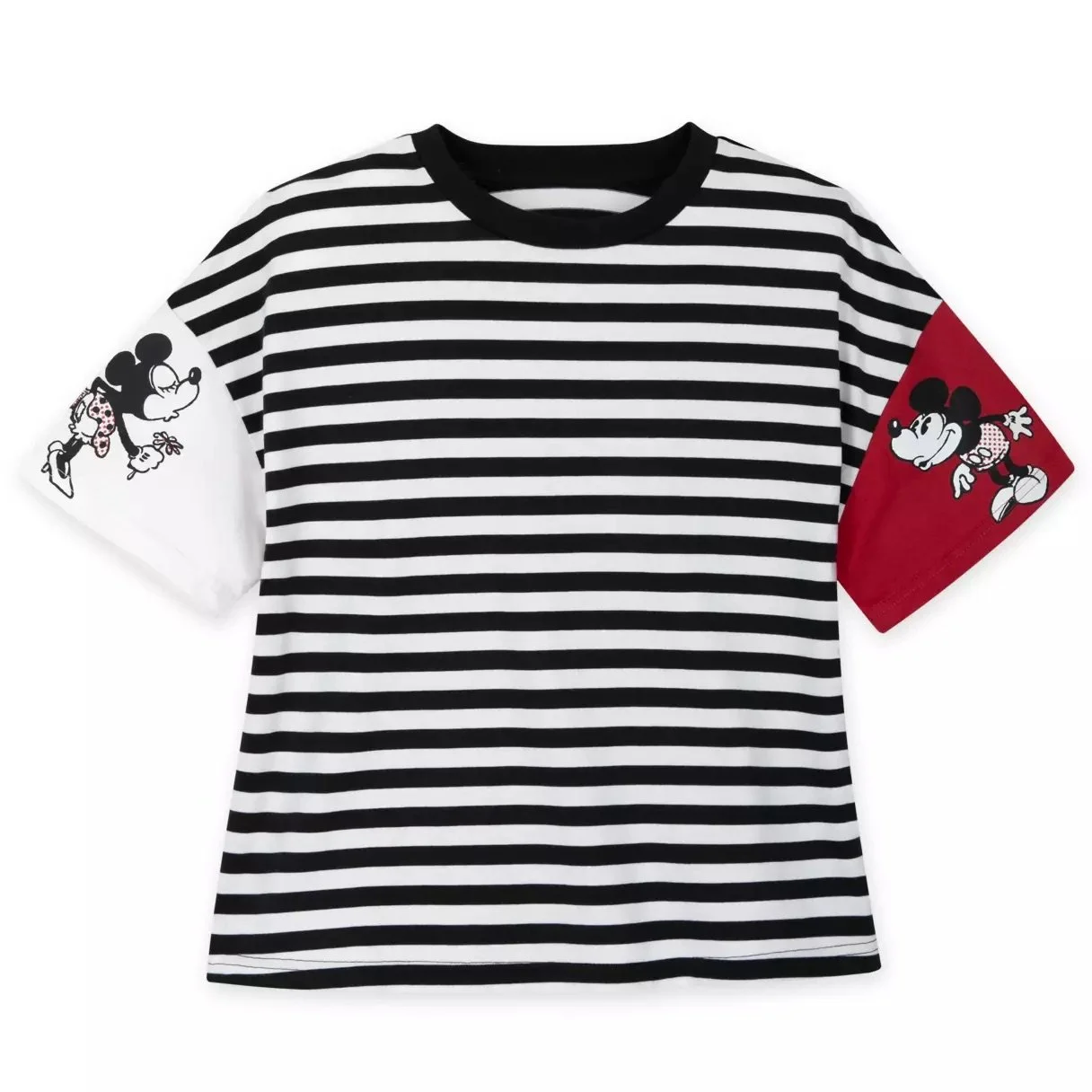 Mickey &amp; Minnie Striped T-Shirt