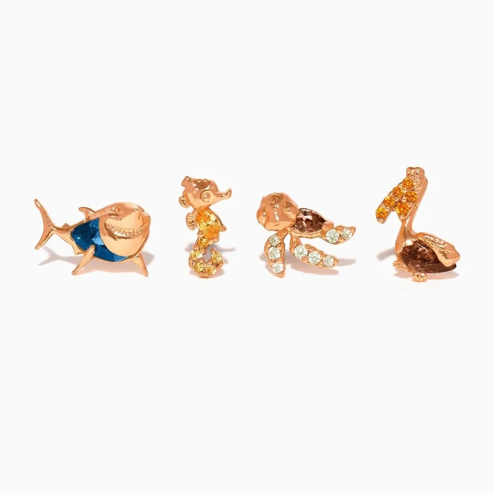 Finding Nemo Sea Crew Stud Set - Rose Gold