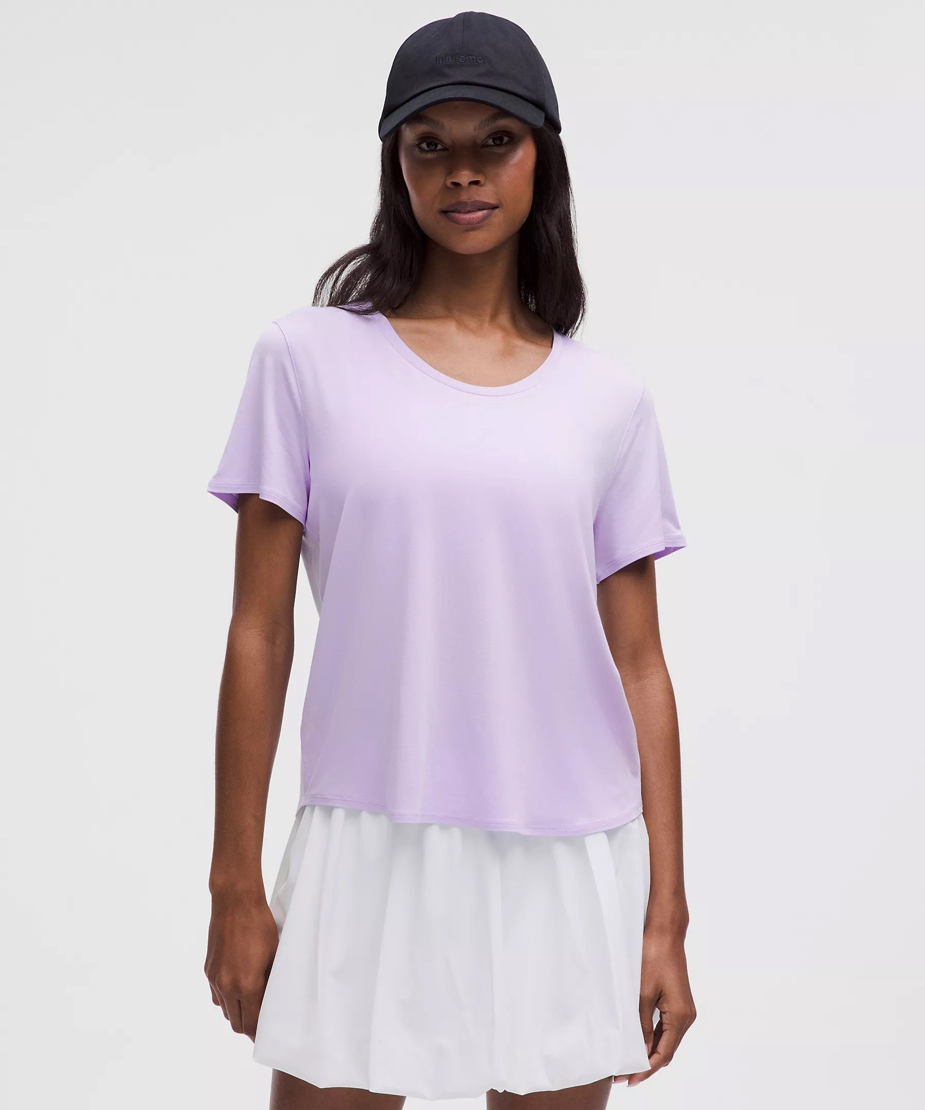 Modal-Silk Twist-Back Short-Sleeve Shirt