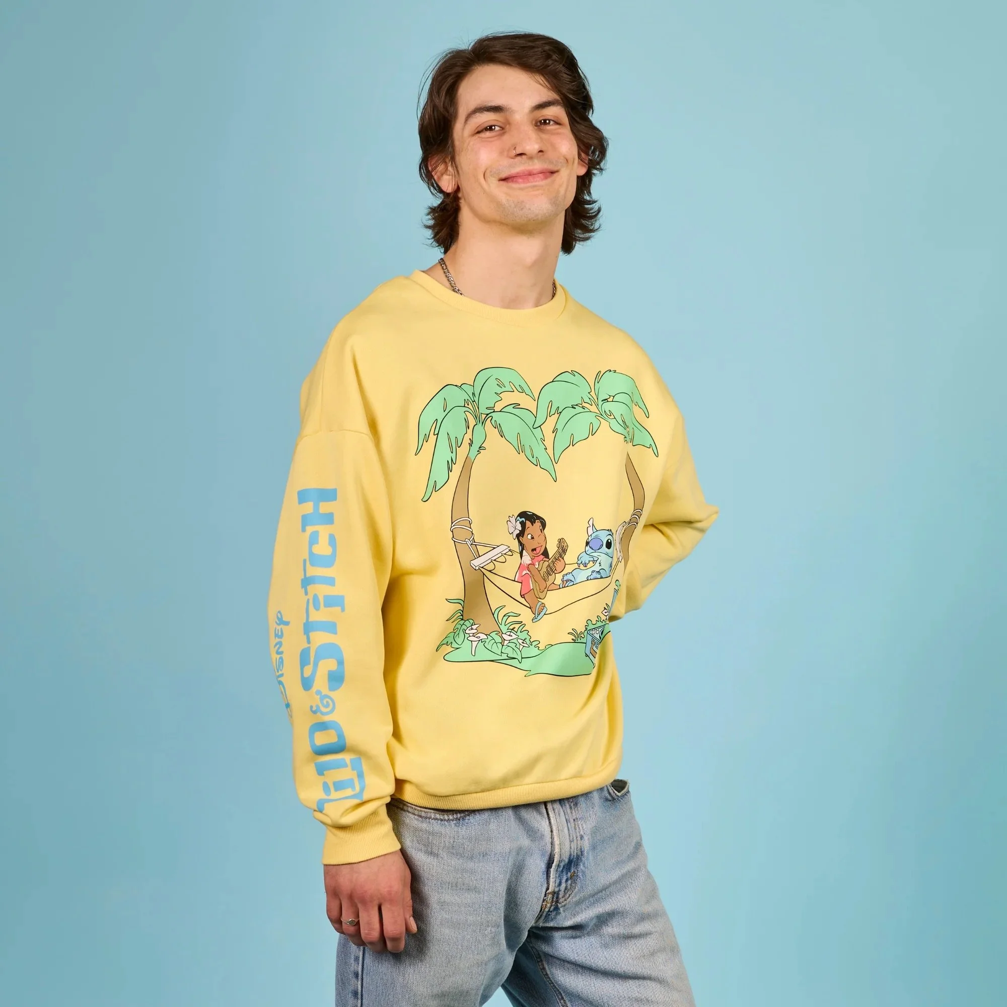 Lilo &amp; Stitch Drop Sleeve Crewneck
