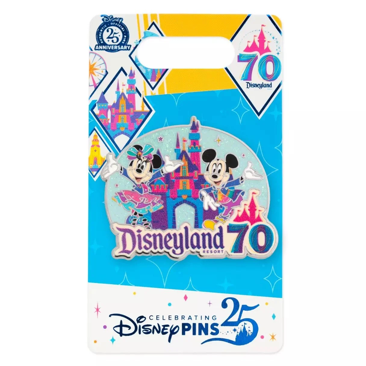 Mickey &amp; Minnie Disneyland 70th Anniversary Pin