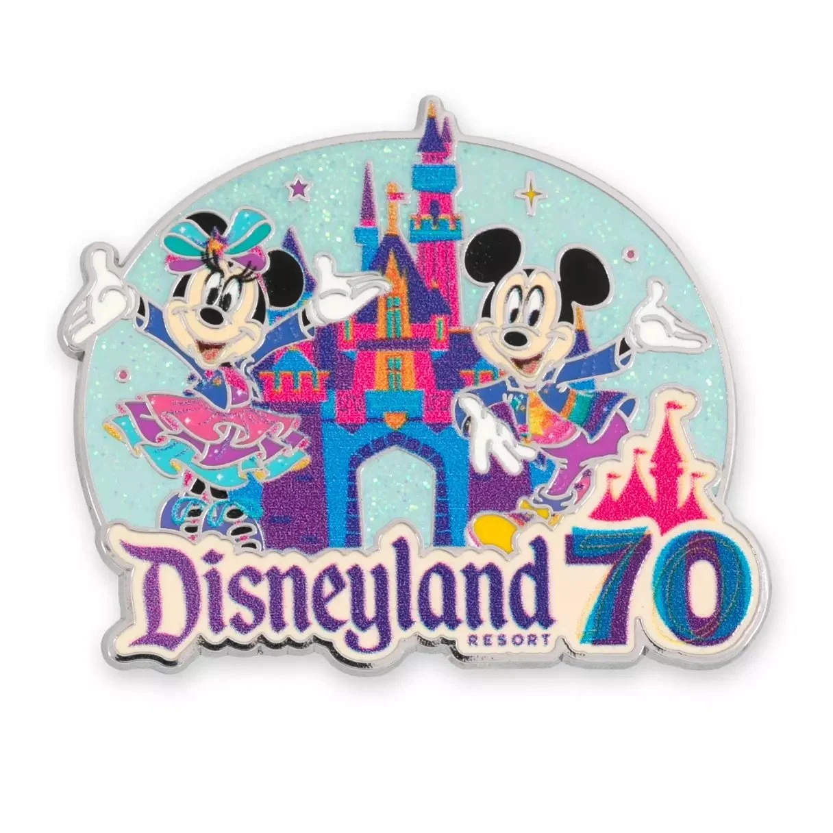 Mickey &amp; Minnie Disneyland 70th Anniversary Pin