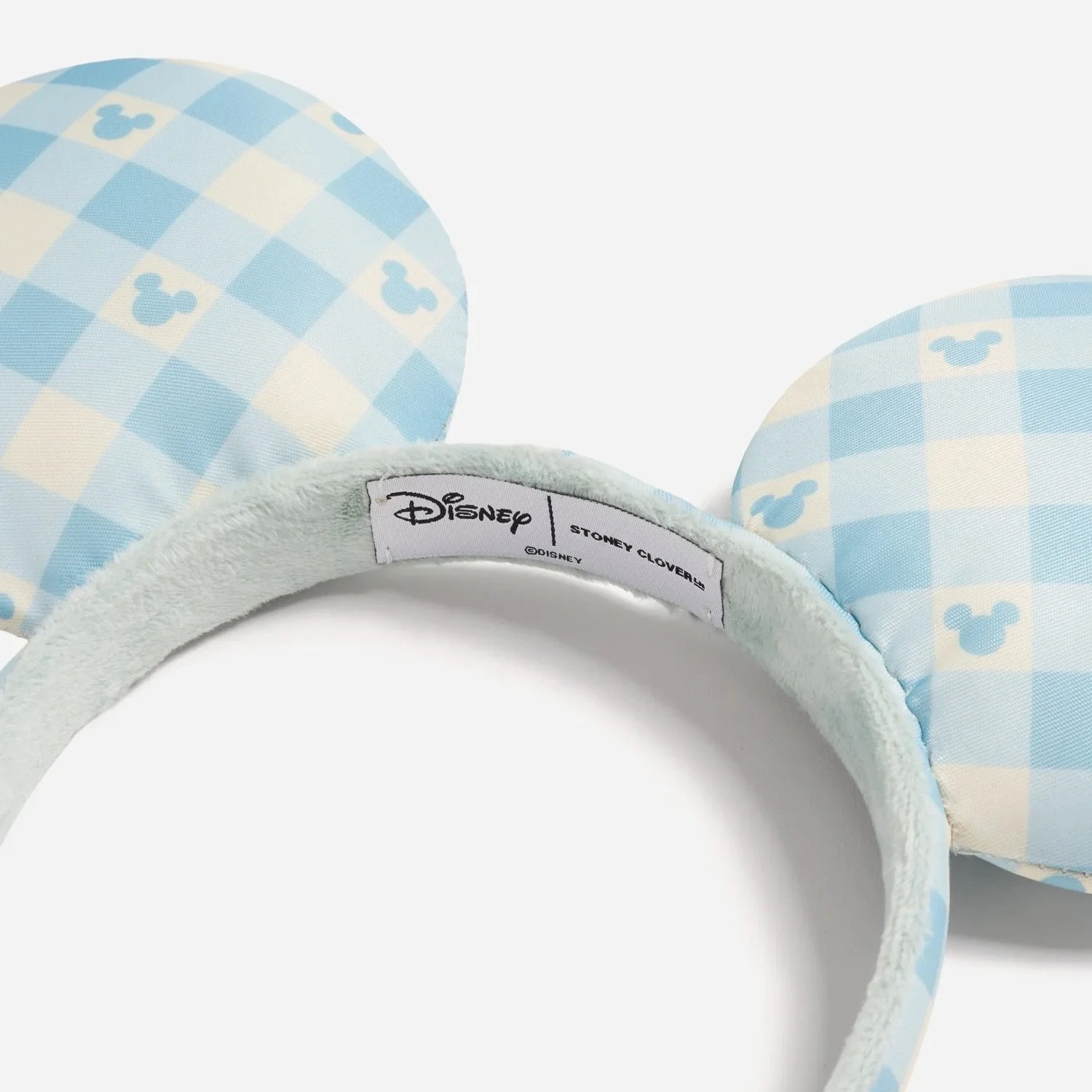 Mickey Gingham Blue Ears Headband