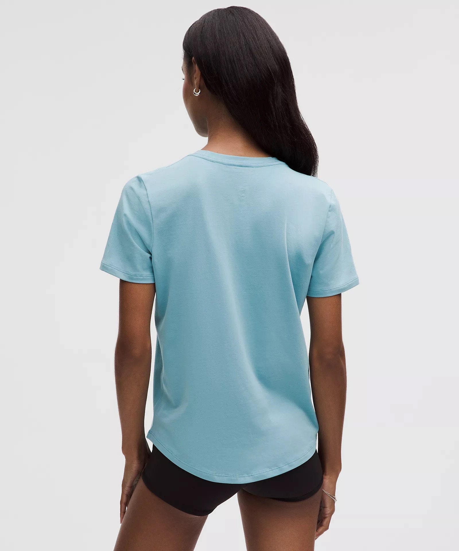 Love Curved-Hem Crewneck T-Shirt