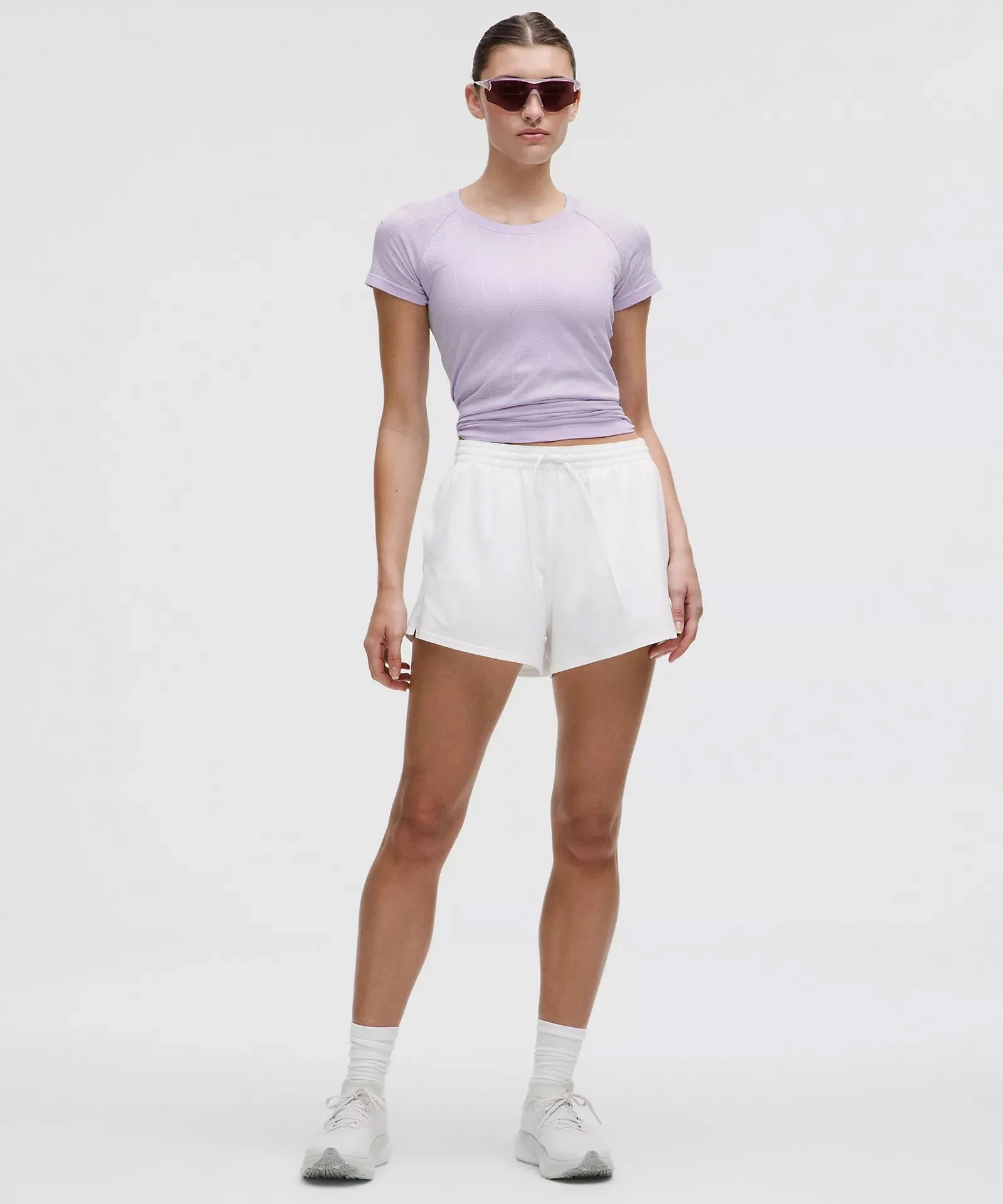 Swiftly Pointelle Short-Sleeve Shirt