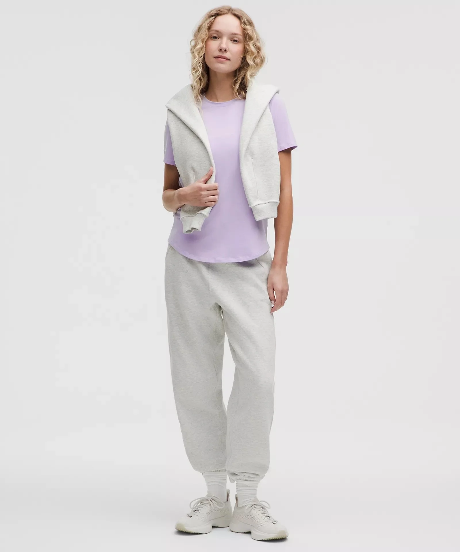 Love Curved-Hem Crewneck T-Shirt