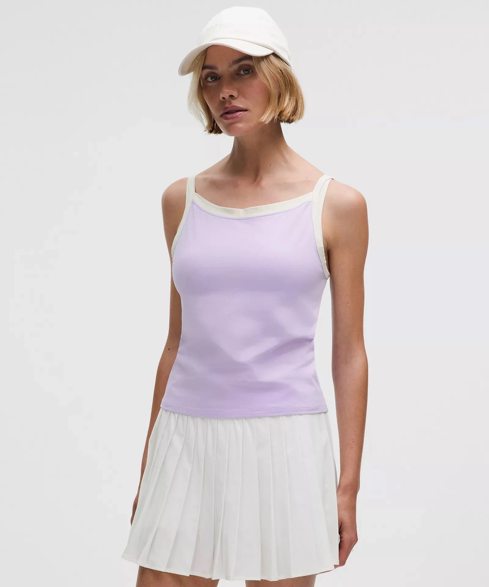 Organic Cotton High-Neck Ringer Tank Top