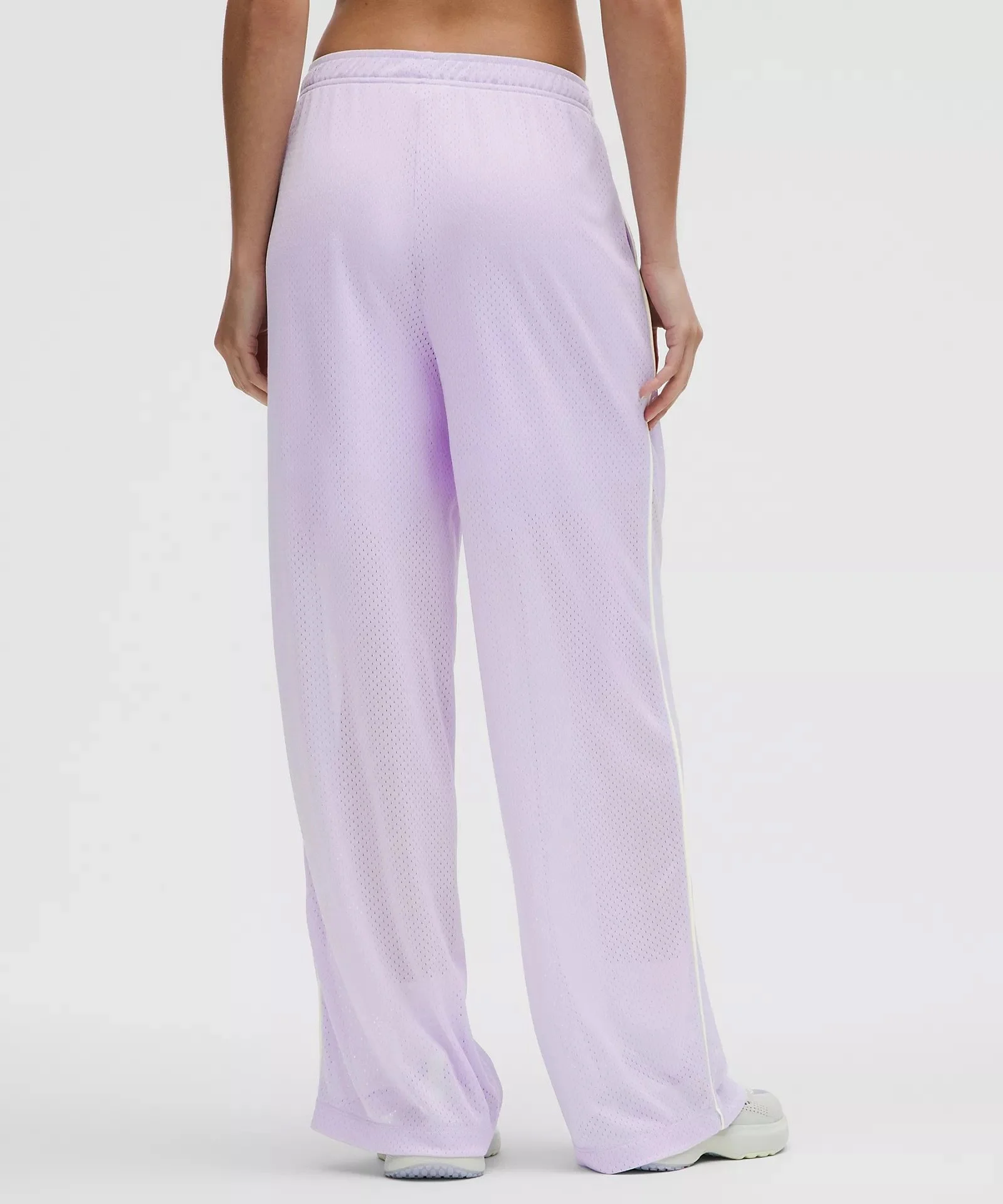 Mesh High-Rise Wide-Leg Training Pant
