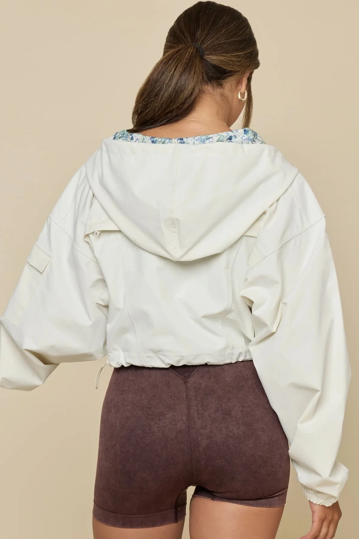 Coconut Cream Packable Windbreaker