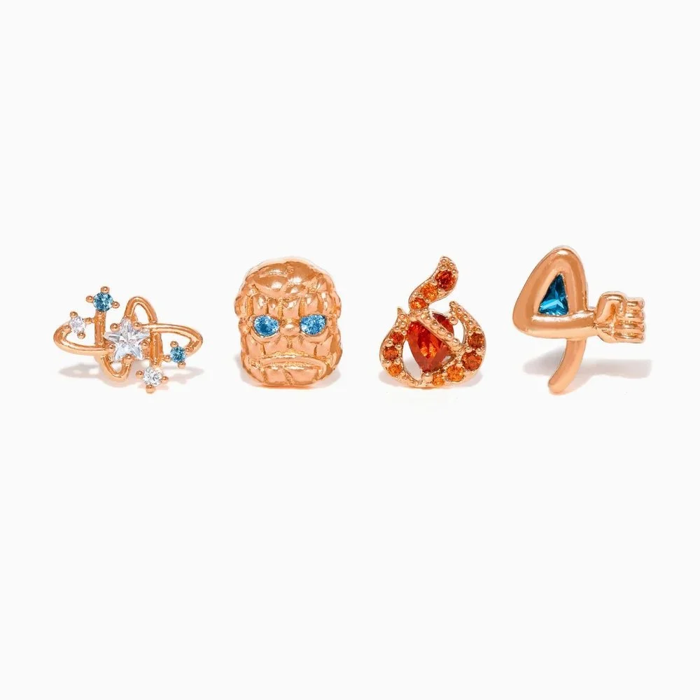 The Fantastic Four Earring Set - Rose Gold