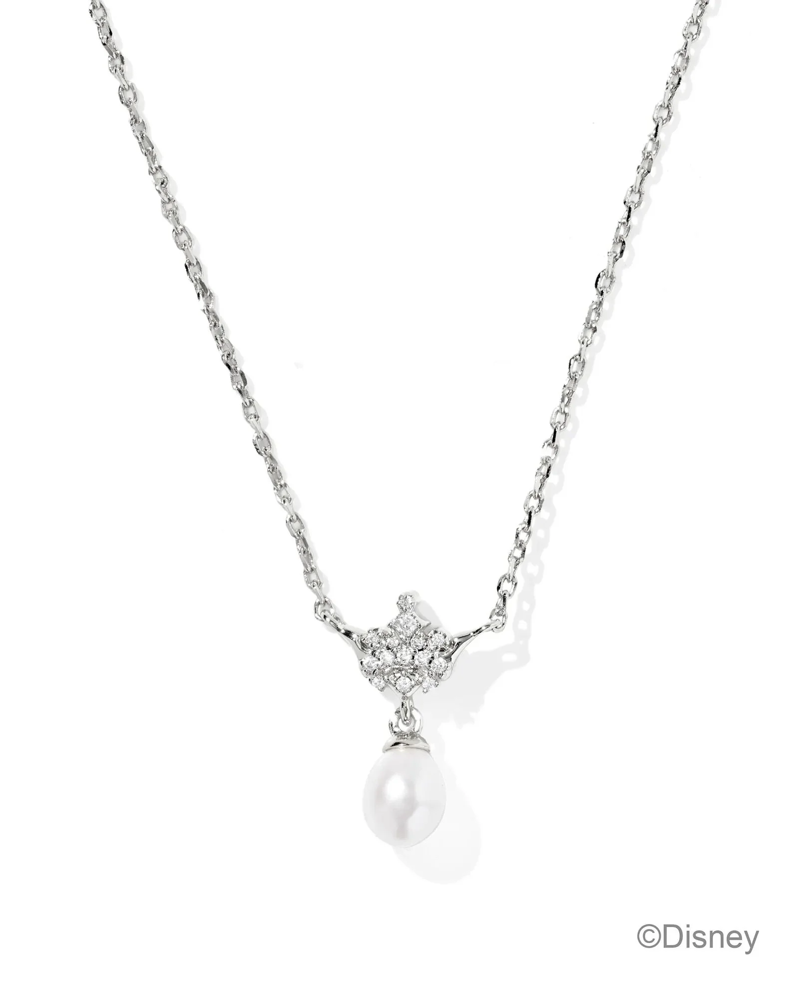 Crown Silver Short Pendant Necklace