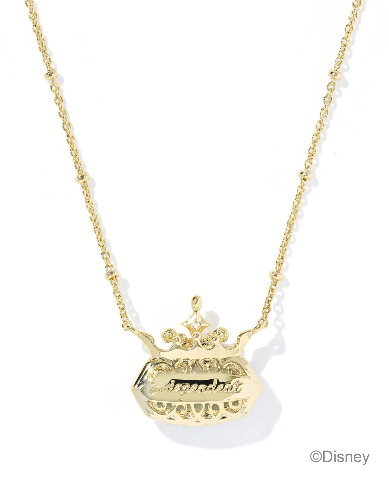 Jasmine Gold Short Pendant Necklace - London Blue Illusion