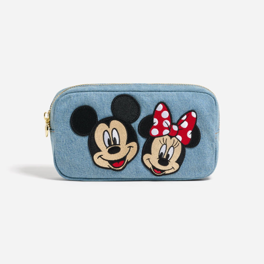 Denim Mickey & Minnie Small Pouch